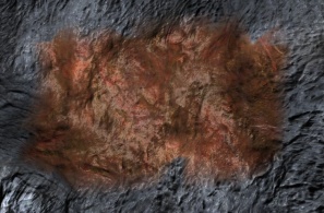 Gisement à la surface d'un asteroïde